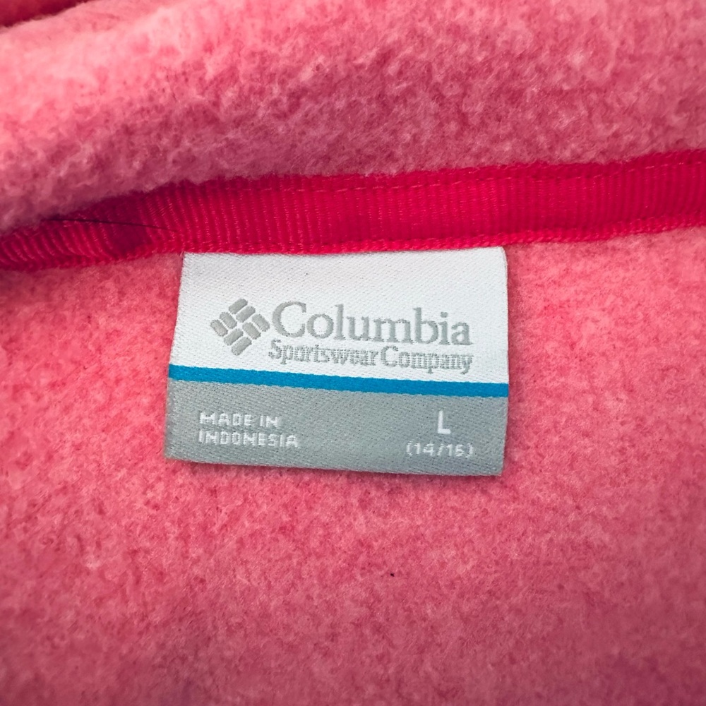 Columbia Youth Full Zip Hoodie (Pink) - Picture 2 of 4